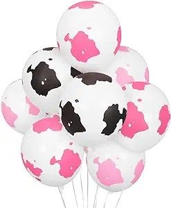 xo, Fetti Pink and Black Cow Print Latex Balloons - 25 pk, 12" | Bachelorette Party Decorations, Last Rodeo, Bridal Shower, Brides Last Ride Theme, Western Party, Pink Baby Shower, Cowgirl Birthday Brides Last Ride, Girl Farm Birthday Party, Girls Farm Birthday, Rodeo Birthday Parties, Cow Birthday Parties, Baby Party Decorations, Baby Shower Garland, Last Rodeo, Pink Happy Birthday