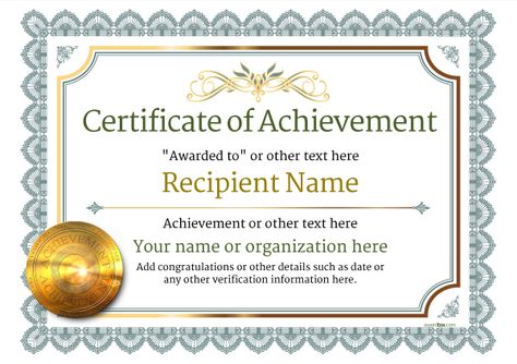 Certificate Of Achievement Template Word (5) - TEMPLATES EXAMPLE | TEMPLATES EXAMPLE Participation Certificate, Certificate Of Participation, Certificate Of Participation Template, Participation Award, Blank Certificate Template, Free Printable Certificates, Certificate Format, Certificate Of Completion Template, Certificate Of Achievement Template