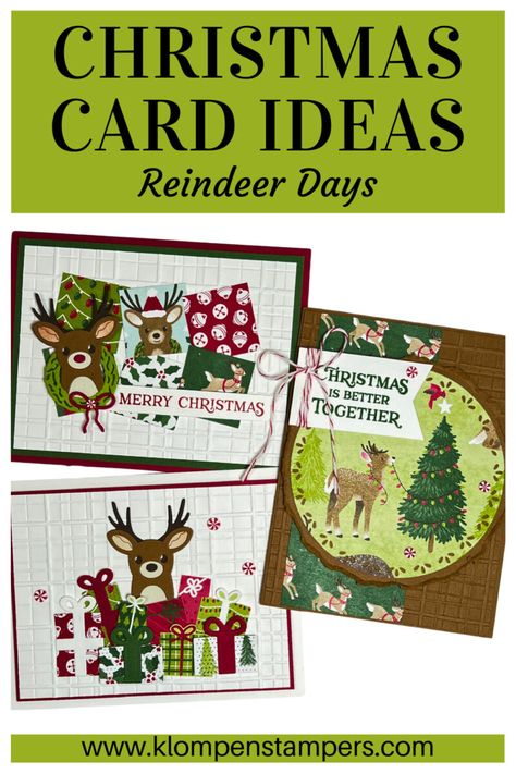 Reindeer Fun Su, Reindeer Fun Stampin Up Cards 2024, Stampin Up Reindeer Fun Christmas Cards, Stampin Up Reindeer Days, Reindeer Days Stampin Up Cards, Stampin Up Reindeer Fun, Reindeer Fun Stampin Up Cards, Fun Christmas Card Ideas, Reindeer Cards