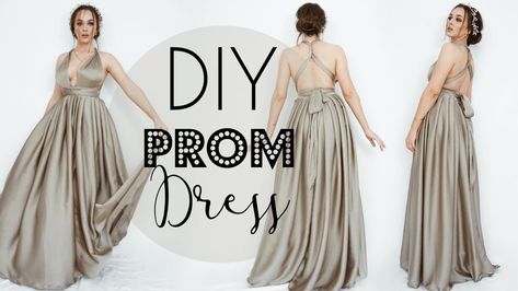 DIY long silk wrap dress Sewing My Prom Dress, Diy Prom Dress Pattern Free, How To Sew A Prom Dress, Free Prom Dress Sewing Patterns, Diy Long Dress, Homemade Prom Dress Diy Sewing Patterns, Diy Prom Dress Pattern, Diy Party Dress, Diy Wedding Dress Patterns