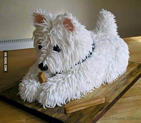 Puppy Cake, White Cake Recipe, Dog Cakes, Animal Cakes, 강아지 그림, Dog Cake, Crazy Cakes, Unique Cakes, Cupcake Cake