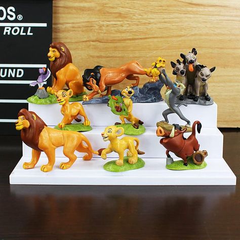 You are now bidding on 9 pcs figurine playset with characters from Lion King! These are great for cake toppers to decorate a cake, to give as birthday party favors, or to use as toys to play with! SUPER CUTE! YOUR SON OR DAUGHTER WILL HAVE FAN OVER THESE! Size: 5 - 9cm (Height) Shipping Lion King Timon, The Lion King Simba, Lion King Birthday, Timon And Pumbaa, King Birthday, Kawaii Diy, Lion King Simba, Toy House, Happy Meal Toys