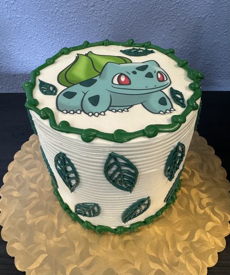 Pokémon bulbasaur Bulbasaur Birthday Cake, Bulbasaur Cake, Bulbasaur Birthday, Pokemon Party Decorations, Pokemon Bulbasaur, Pokemon Party, Pokemon Birthday, 6th Birthday, Birthday Cakes