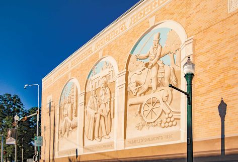 When you explore Huntsville's downtown area, you may not realize that you are witness to amazing works of art! Murals surround our downtown square that you might swear was architecture at first glance! #visithuntsvilletx #huntsvilletx #huntsvilletexas #huntsville #texas #tx #artaroundtown #murals #trickoftheeye #art #paintings Castroville Texas, Colleyville Texas, Huntsville Texas, Pflugerville Texas, Murals In Austin Texas, Houston Murals, Huntsville Botanical Gardens, Sam Houston, Local History