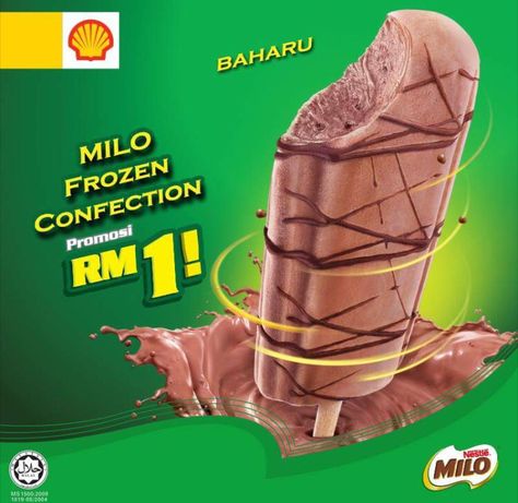 Milo Frozen Confection Promotion with RM1 ! Shell consumers able to enjoy this promotion when consumers spend min RM30 on petrol or diesel Shell in on receipt. This promotion only available for selected Shell petrol station from 23 Mei to 29 Mei 2016. Milo Ice Cream, Ice Cream Promotion, Shell Petrol Station, Milo Ice, Supermarket Design, Foreign Food, 7 Eleven, The Well, Promotion