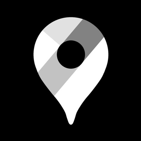 Black app icon Black App, App Icon Design, Google Maps, App Icon, Icon Design, Ipad, Map, Black