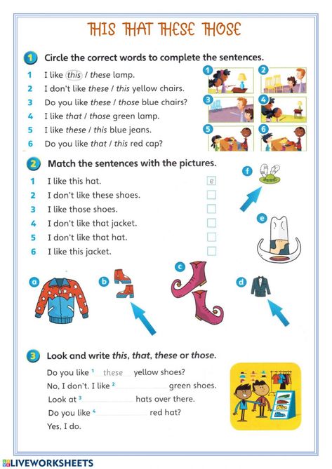 Demonstrative pronouns online worksheet for 3. You can do the exercises online or download the worksheet as pdf. Demonstratives Worksheet, Demonstrative Pronouns Activities, Demonstrative Pronouns Worksheet, Tapout Xt, Conversation Games, Pronouns Exercises, Plurals Worksheets, Pronoun Activities, Demonstrative Pronouns