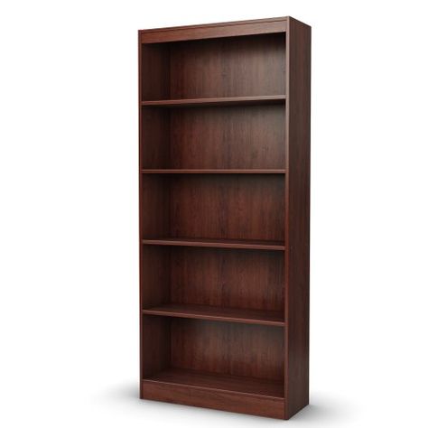 Cherry Bookcase, Cool Living Room, Bookcase Bed, 5 Shelf Bookcase, Bookshelf Storage, Office Garage, Shelf Bookcase, Wood Bookcase, Bookcase Shelves