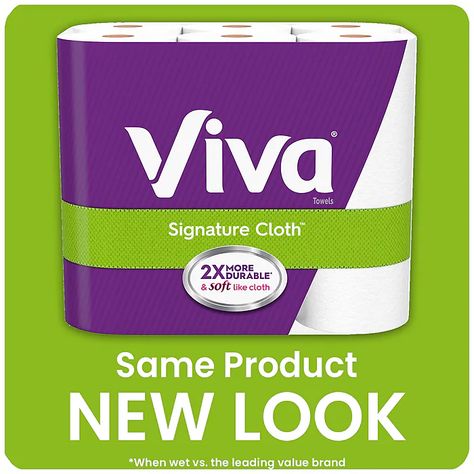 Staples.com: VIVA Signature Cloth Choose-A-Sheet Kitchen Rolls Paper Towels, 1-Ply, 165 Sheets/Roll, 6 Rolls/Pack (49634) with fast and free shipping on select orders. Viva Paper Towels, Cloth Paper Towels, Kitchen Paper Towel, Purple Purse, Office Cleaning, Kitchen Paper, Cleaning Tasks, Fall Kitchen, Towel Collection