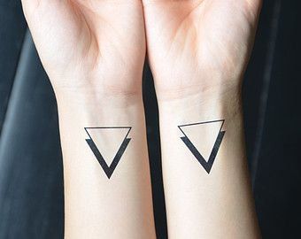 Triangle Tattoo Meaning, Minimalist Tattoo Meaning, Typography Tattoo, Triangle Tattoos, Парные Тату, Disney Tattoo, Subtle Tattoos, Tattoo Trends, Pattern Tattoo