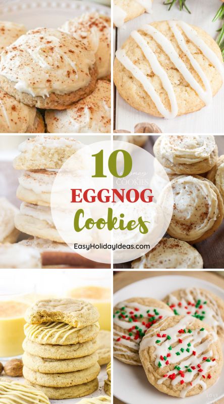 Best Eggnog Cookie Recipes Recipes Using Eggnog, Eggnog Cookie, Egg Nog Cookies Recipe, Eggnog Dessert, Yummy Oatmeal, Eggnog Recipes, Treats For Santa, Easy Eggnog, Eggnog Cookies