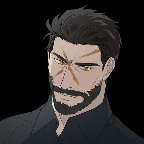 Professor Anime Guy, Anime Guy With Beard, Older Anime Man, Magic Professor, Guy Oc, Male Face Drawing, Beard Drawing, Male Art Reference, Anime Boy Hair