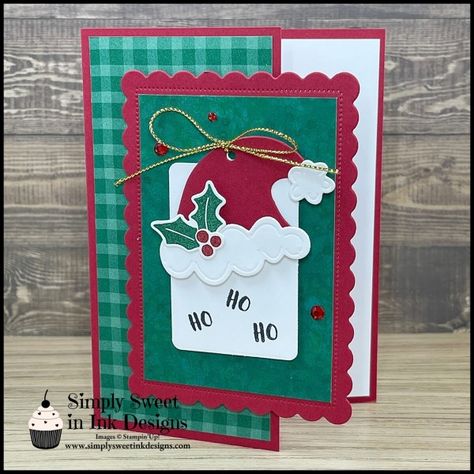 Stampin Up Sending Cheer Bundle, Sending Cheer Stampin Up Cards, Stampin Up Sending, Cheers Card, Stamped Christmas Cards, Santa Cards, Holiday Banner, Christmas Card Set, Stampin Up Christmas Cards