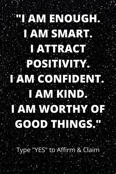 I Attract Positivity, I Am Smart, Attract Positivity, Enough Is Enough Quotes, I Am Confident, I Attract, Miracle Morning, I Am Enough, Blessed Quotes