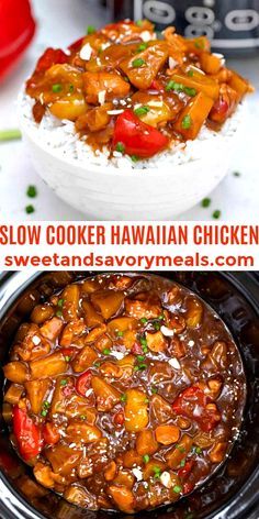 Chicken Tights, Slow Cooker Hawaiian Chicken, Hawaiian Chicken Recipe, Hawaiian Chicken Crockpot, Hawaiian Chicken Recipes, Savory Meals, Hawaiian Chicken, Pineapple Chicken, Chicken Crockpot