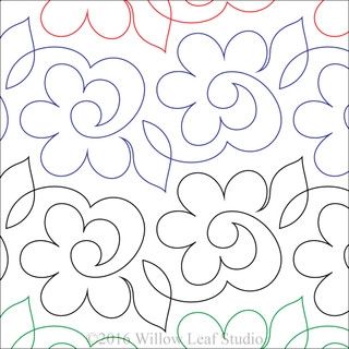 Pretty Posies Digital Machine Quilting Pattern by ClothWerx Block Quilt Ideas, Machine Quilting Pattern, Quilting Stitch Patterns, Long Arm Quilting Patterns, Free Motion Quilting Patterns, Machine Quilting Patterns, Freemotion Quilting, Nancy Zieman, Longarm Quilting Designs