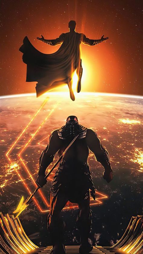 Justice League Hd Wallpaper, Superman Vs Darkseid, Dc Superheroes Art, Silver Surfer Comic, Superman Pictures, Superman Artwork, Superman Wallpaper, Dc Comics Wallpaper, Dc Comics Heroes