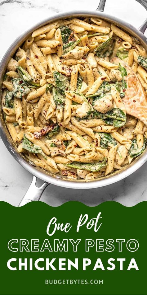 Creamy Pesto Chicken, Pesto Pasta Recipes Chicken, Creamy Pesto Chicken Pasta, Creamy Pesto Pasta, Chicken Penne, Quick Pasta Recipes, Pesto Pasta Recipes, Calorie Meals, Creamy Pesto