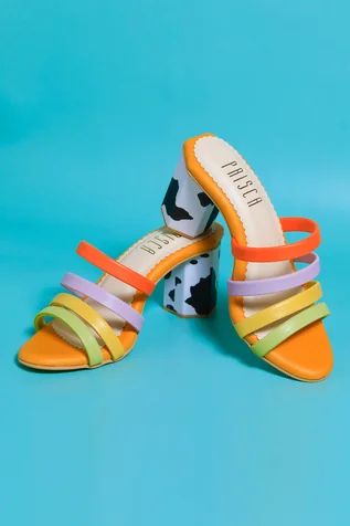 2023 Wishlist, Teacher Fashion, Color Block Heels, Strappy Block Heels, Colorful Heels, Heels Online, Teacher Style, Art Teacher, Aza Fashion