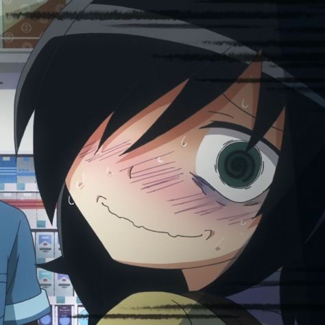 From Watamote: No Matter How I Look at It, It's You Guys' Fault I'm Not Popular! Tomoko Kuroki, Black Hair, Wallpapers, Hair, Anime, Pins, Black