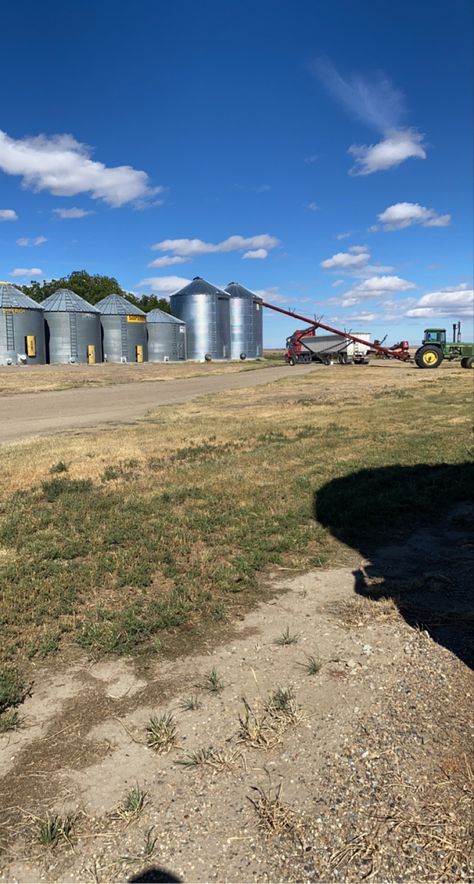 Wheat Farm Aesthetic, Aesthetic Agriculture, Agriculture Aesthetic, Country Background, Wheat Farm, Bin House, Grain Bin House, Farm Aesthetic, Western Summer