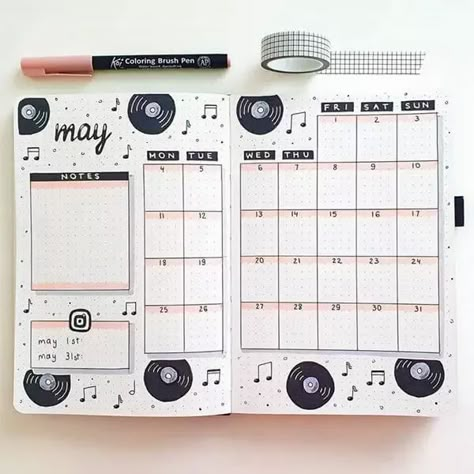 Get inspired with this creative May calendar layout perfect for your bullet journal. The layout features vibrant colors and a clean, organized design that will keep you on track all month long. Check this article for more ideas! Bullet Journal Calendar Ideas, Journal Calendar Ideas, Bullet Journal Calendrier, Bullet Journal Calendar, Bullet Journal Month, Bullet Journal Monthly Spread, Journal Calendar, Bullet Journal Cover Ideas, Creating A Bullet Journal