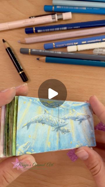 Ronja on Instagram: "Day 17 if filling my mini-sketchbook | painting a dolphin 🐬 
.
Guys, this painting was definitely a bit of a challenge, because I haven’t painted many underwater paintings, but I still hope you like it! 
.
#animalart #wildlife #wildlifeart #painting #dolphins #minisketchbook" Painting Dolphins, Underwater Paintings, Mini Sketchbook, Dolphin Painting, Sketchbook Painting, Underwater Painting, A Dolphin, Wildlife Art, Dolphins