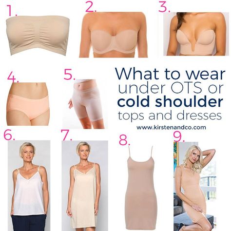 What To Wear Under A Dress, Cold Shoulder Tops, Revealing Dress, Strapless Bandeau, School Dresses, Shoulder Tops, Under Dress, Strapless Tops, Casual Chic Outfit