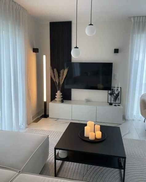 Modern Apartment Decor, Living Room Decor Gray, Modern Minimalist Living Room, Apartment Living Room Design, Dream Apartment Decor, House Decorations, Living Room Decor Cozy, Home Design Living Room, Apartment Decor Inspiration