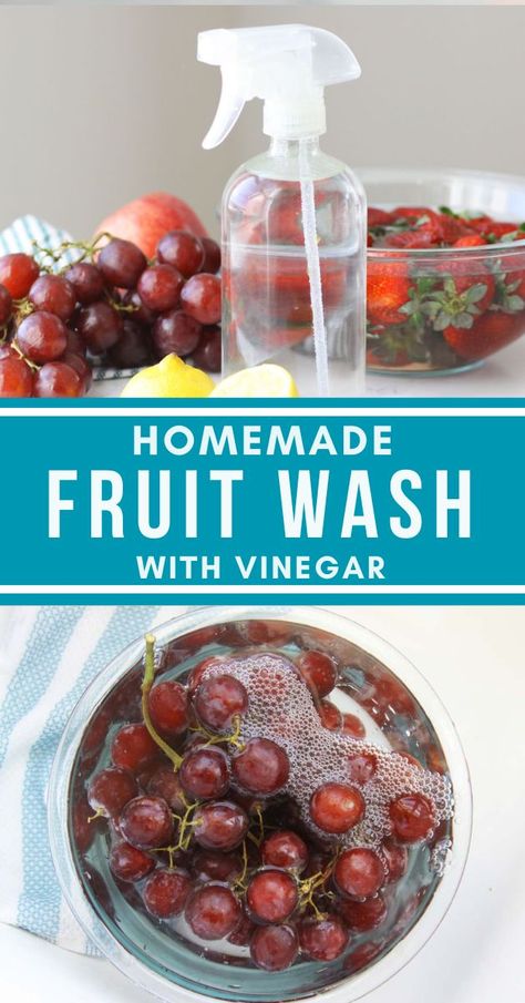 Vinegar Vegetable Wash, Wash Fruit With Vinegar, Diy White Vinegar, Natural Homemade Cleaning Recipes, House Cleaning Recipes, Fruit And Veggie Wash, Vinegar Cleaning Spray, Homemade Vinegar, Fruit Wash