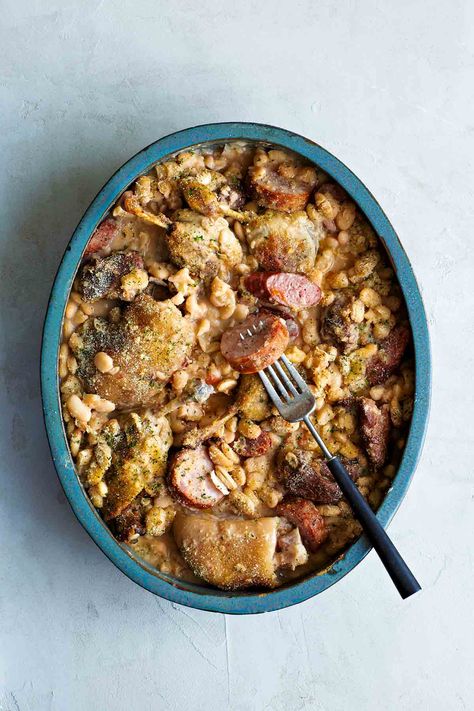 Classic Cassoulet de Castelnaudary French Cassoulet Recipe, Duck Sausage, Peasant Food, Duck Confit, Pork Stew, Pork Ham, Winter Comfort Food, French Dishes, Duck Recipes