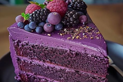 Purple Velvet Cake, Purple Velvet Cakes, Purple Cakes Birthday, Velvet Cake Recipes, Purple Cakes, Purple Sweet Potatoes, Velvet Cupcakes, Frozen Cake, All Recipes