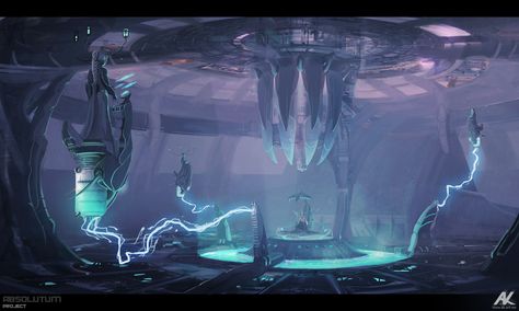 Cyberpunk Atmosphere, Futuristic, Sci-Fi, Future, 'Absolutum - Throne Room' by Adam Kuczek Sci Fi Wallpaper, Sci Fi Environment, Throne Room, Futuristic City, Science Fiction Art, The Throne, Energy Flow, The Empress, Sci Fi Movies