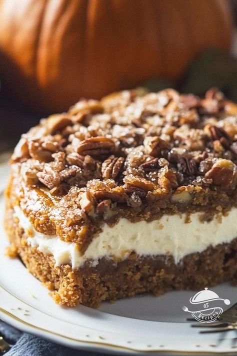 Easy Homemade Recipes | YAY or NAY? Pumpkin Praline Torte Pralines Cake Recipe, Praline Upside Down Pumpkin Cake, Pumpkin Praline Torte, Praline Pumpkin Cheesecake, Pumpkin Praline Bundt Cake, Easy Homemade Recipes, Scrumptious Desserts, Easy Homemade, Homemade Recipes