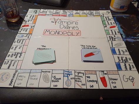 Make Your Own Monopoly, Custom Monopoly, Board Games Diy, Diary Diy, Monopoly Board, Inspiration Painting, Vampire Diaries Funny, Academic Motivation, Diy Games