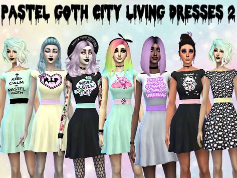 Sims 4 Cc Pastel Goth Clothing, Sims 4 Cc Pastel Goth, Pastel Goth Sims 4 Cc, Sims 4 Pastel Goth Cc, Sims Victorian, Aesthetics List, Pastel Goth Dress, Goth Dresses, Victorian Mansion