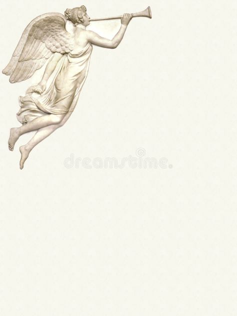 Angel Trumpet Tattoo, Angel With Trumpet Tattoo, Trumpet Angel, Trumpet Tattoo, Angels Trumpet Illustration, Angel Playing Trumpet, Living Nativity, Angel Blowing Trumpet, Angel With Trumpet