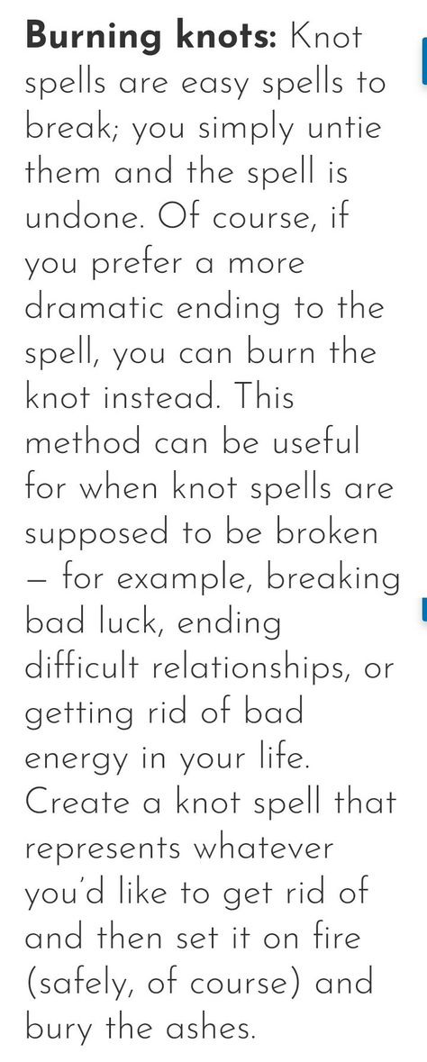 Knot Magick How To Get Rid Of Bad Luck, Getting Rid Of Bad Energy, Knot Magic Spells, Knot Spells, Knot Spell, Knot Magic, Witches Knot, Revenge Spells, Pagan Spirituality