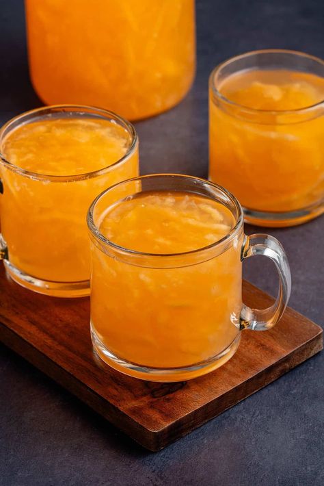 This Melon Juice is a Filipino cantaloupe juice recipe made from three simple ingredients - sweet melon, water, and simple syrup! It's simply the best, fresh juice for sharing on a hot summer day. Pour yourself a tall glass and enjoy with your favorite vegan filipino food! #filipino #drink #beverage #sweetsimplevegan #cantaloupe #vegan #refreshing #summer Cantaloupe Juice Recipes, Melon Water, Cantaloupe Juice, Vegan Filipino, Food Filipino, Melon Juice, Juice Recipe, Filipino Food, Simply The Best