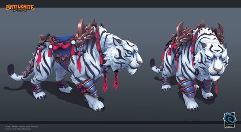 Stylized Tiger, Guild Wars 2, Big Cats Art, Guild Wars, Tiger Art, Mythical Creatures Art, A Tiger, Animal Games, White Tiger