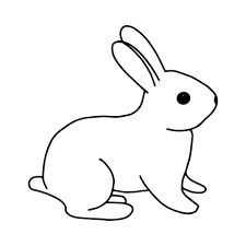 Rabbit hand-drawn contour line drawing. Black and white image.Easter bunny.For postcards, printing on fabric.Cute animal.Doodles.Vector 5210379 Vector Art at Vecteezy Rabbit Images Clip Art, White Bunny Drawing, Cute Animal Doodles, Rabbit Line Art, Rabbit Doodle, Bunny Black And White, Bunny Outline, Contour Line Drawing, Apple Picture