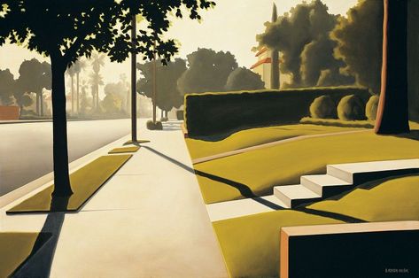 Kenton Nelson, American City, City Sketch, City Illustration, Eclectic Art, Cool Sketches, Environment Concept Art, Contemporary Paintings, Landscape Art