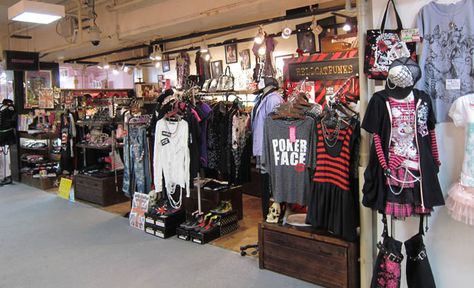 Go shopping for cool shit! Japanese Rock Fashion, Tokyo Clothing, Kawaii Shopping, Goth Industrial, Japan Clothing, Japanese Tokyo, Punk Clothes, Goth Club, Tokyo Shopping