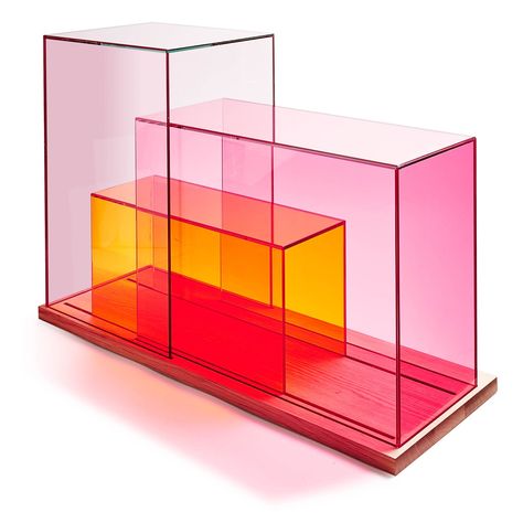 Perspex Box Display, Yaya Studio, Overlapping Colors, Funko Pop Store, Glass Bar Table, Alexandra Von Furstenberg, Glass Display Case, Acrylic Cabinets, Coral Rose