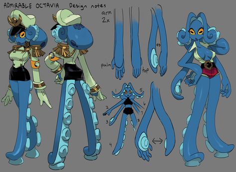 Character Design Octopus, Spider Character Design Concept Art, Fictional Species Ideas, Lobster Character Design, Octopus Fursona, Diver Character Design, Shark Oc Art, Octopus Human, Octopus Character Design