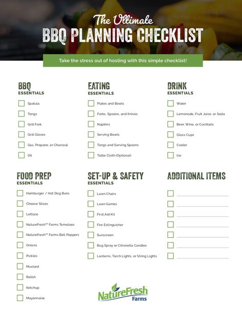 Bbq Checklist, Bbq List, Bbq Party Food, Bbq Night, Backyard Bbq Party, Bbq Essentials, Bbq Burgers, Party Checklist, Bbq Sides