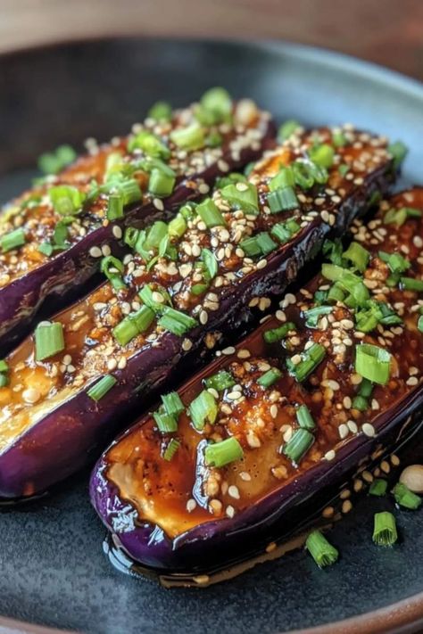 A flavorful dish of Sweet and Spicy Szechuan Eggplant, showcasing tender stir-fried eggplant pieces coated in a rich, bold Szechuan sauce with a balance of sweetness and spice. Perfect for a quick, delicious meal full of flavor and heat. Szechuan Eggplant Recipe, Szechuan Eggplant, Cooking Easy Recipes, Healthy Eating Inspiration, Desserts Healthy, Chinese Cooking Recipes, Asian Inspired Dishes, Cooking Easy, Cajun Chicken Pasta