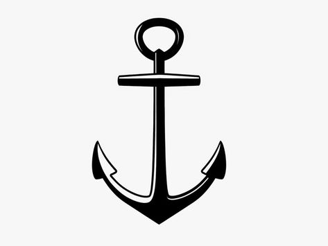 âncora Simple Anchor Tattoo, Tattoo Outline Drawing Stencil Ideas, Tattoo Outline Drawing Stencil, Traditional Tattoo Black And White, Anchor Wall Art, Marine Tattoo, Diy Nautical Decor, Diy Nautical, Small Anchor