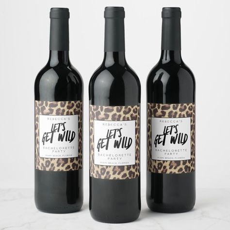 Wild Bride Bachelorette, Leopard Print Bachelorette Party, Cheetah Bachelorette Party, Bachelorette 2023, Diy Bachelorette, Wild Bachelorette Party, Wedding Bottle Labels, Miami Bachelorette Party, Bachelorette Party Weekend