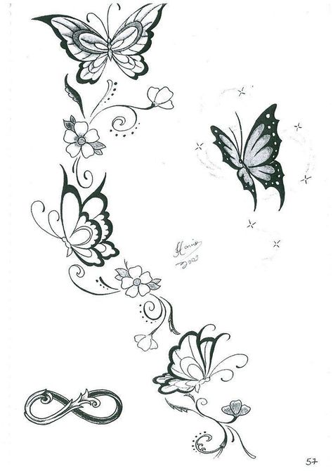 Tropisches Tattoo, Horoscope Tattoos, Flower Wrist Tattoos, Butterfly Tattoos For Women, Writing Tattoos, Tattoos For Black Skin, Pretty Tattoos For Women, Dope Tattoos For Women, Butterfly Tattoos